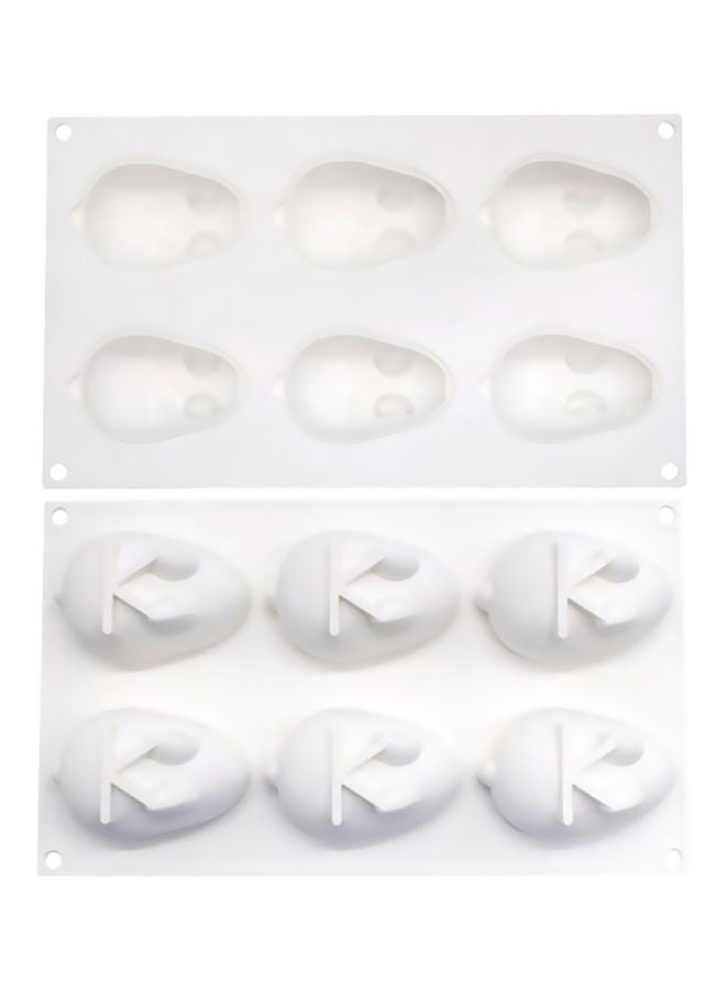 شاربدو قالب كيك سيليكون أبيض 29.5x17x5سم - Image 2